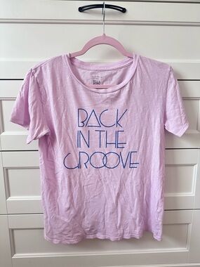 Billabong Lilac Pink Back in the Groove Logo Crewneck Loose Fit Tee